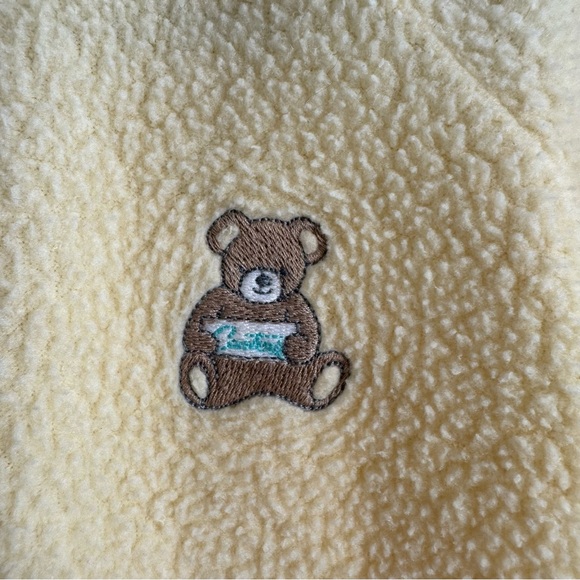 Vintage Carters Yellow Fleece Embroidered Bear Soft Sleepsack Size 0-12 Months - Picture 4 of 10